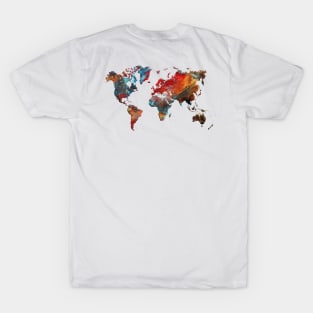 world map dark T-Shirt